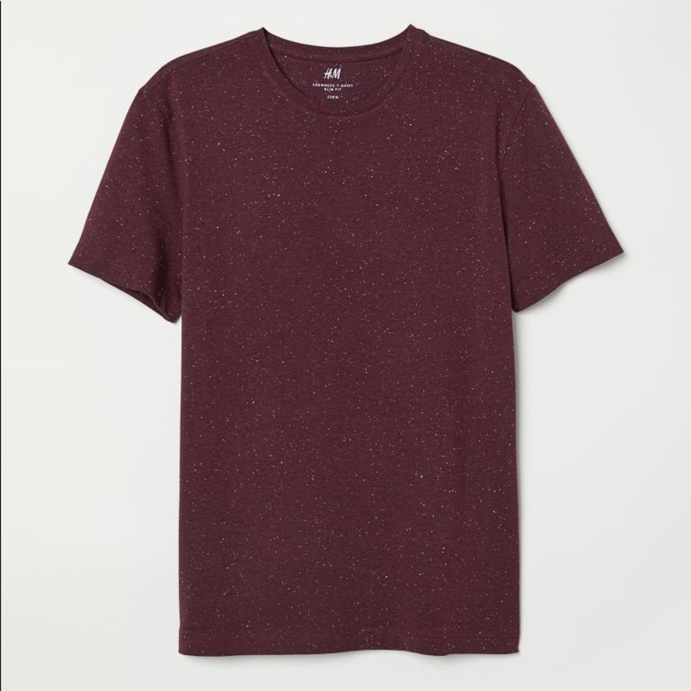 Red with white speckled T-shirt